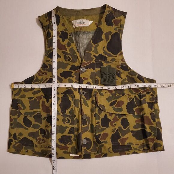 Vintage Redhead Duck Hunting Camo Vest Size L Water Fowl 90s Mens - Picture 5 of 8